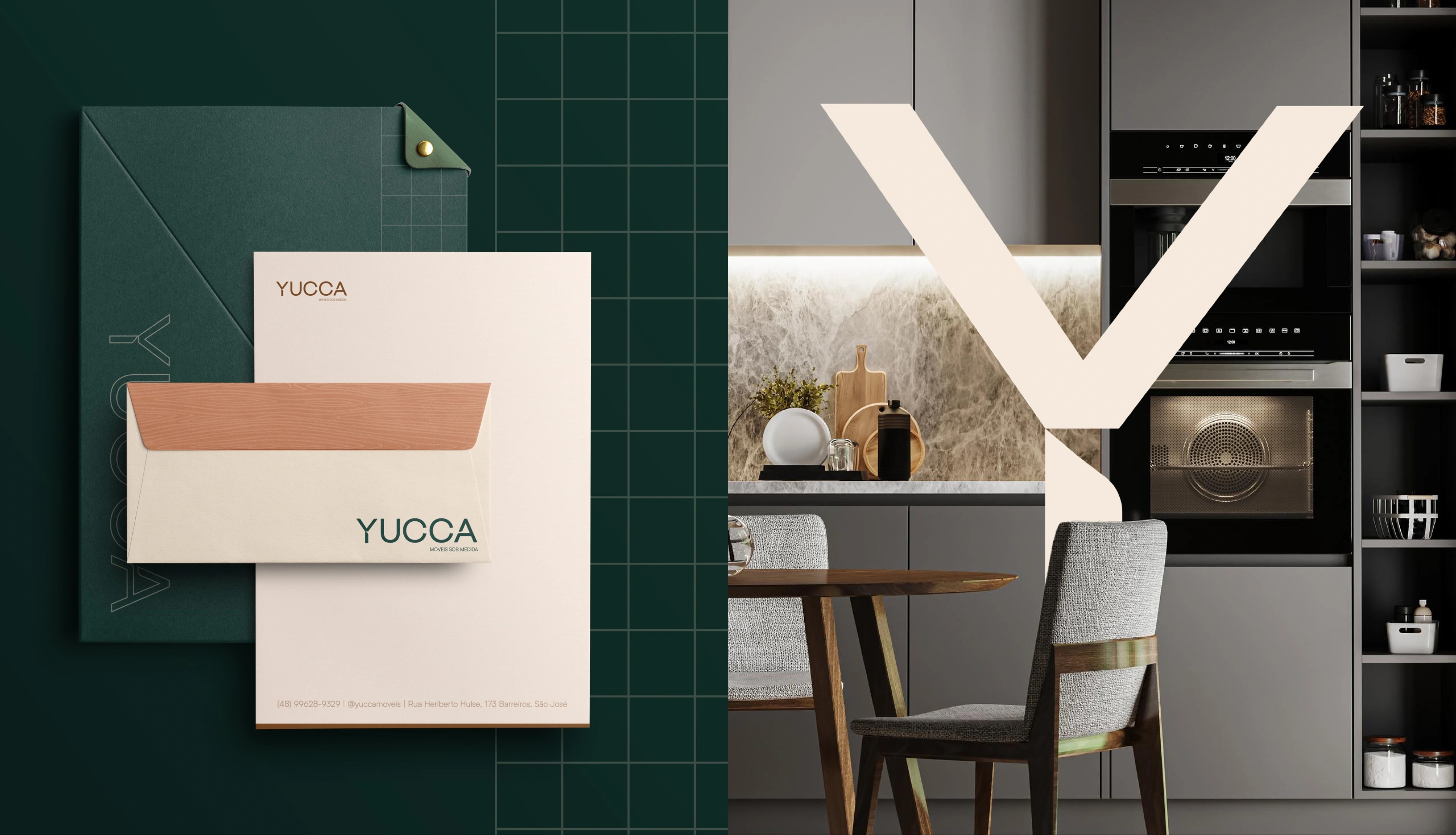Papelaria e ambiente da Yucca