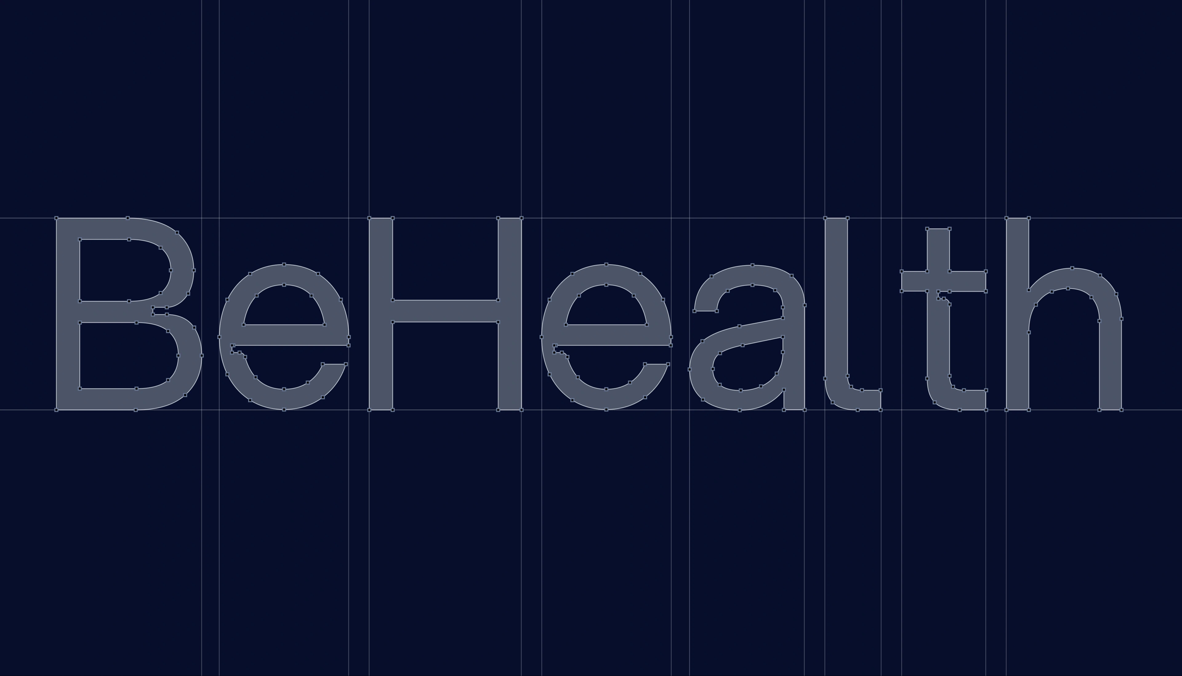 Marca BeHealth sobre fundo azul-escuro