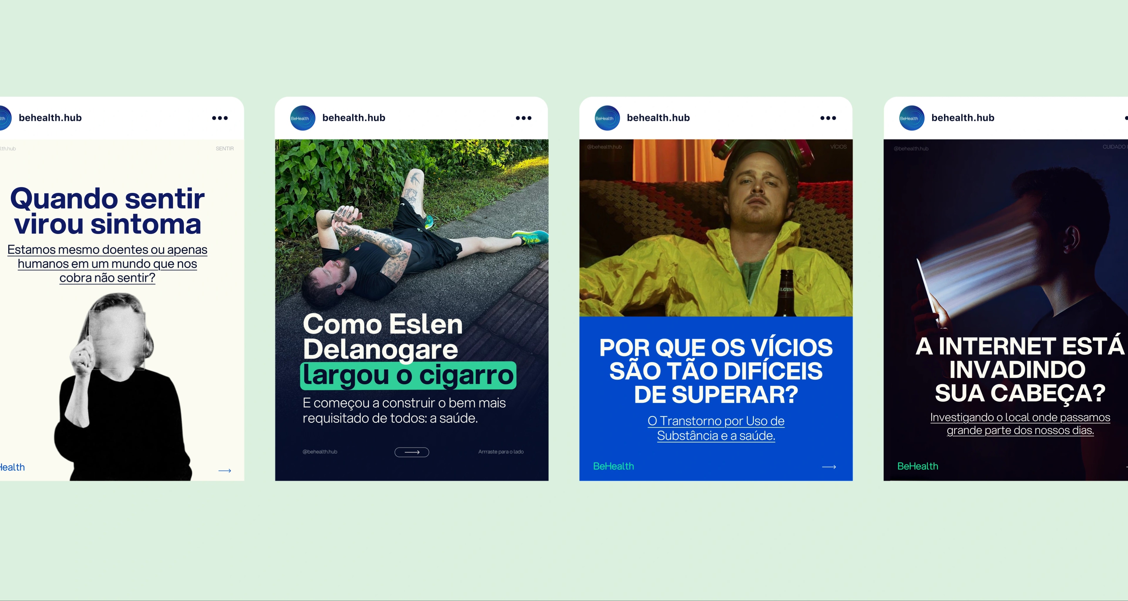 Posts da BeHealth no Instagram