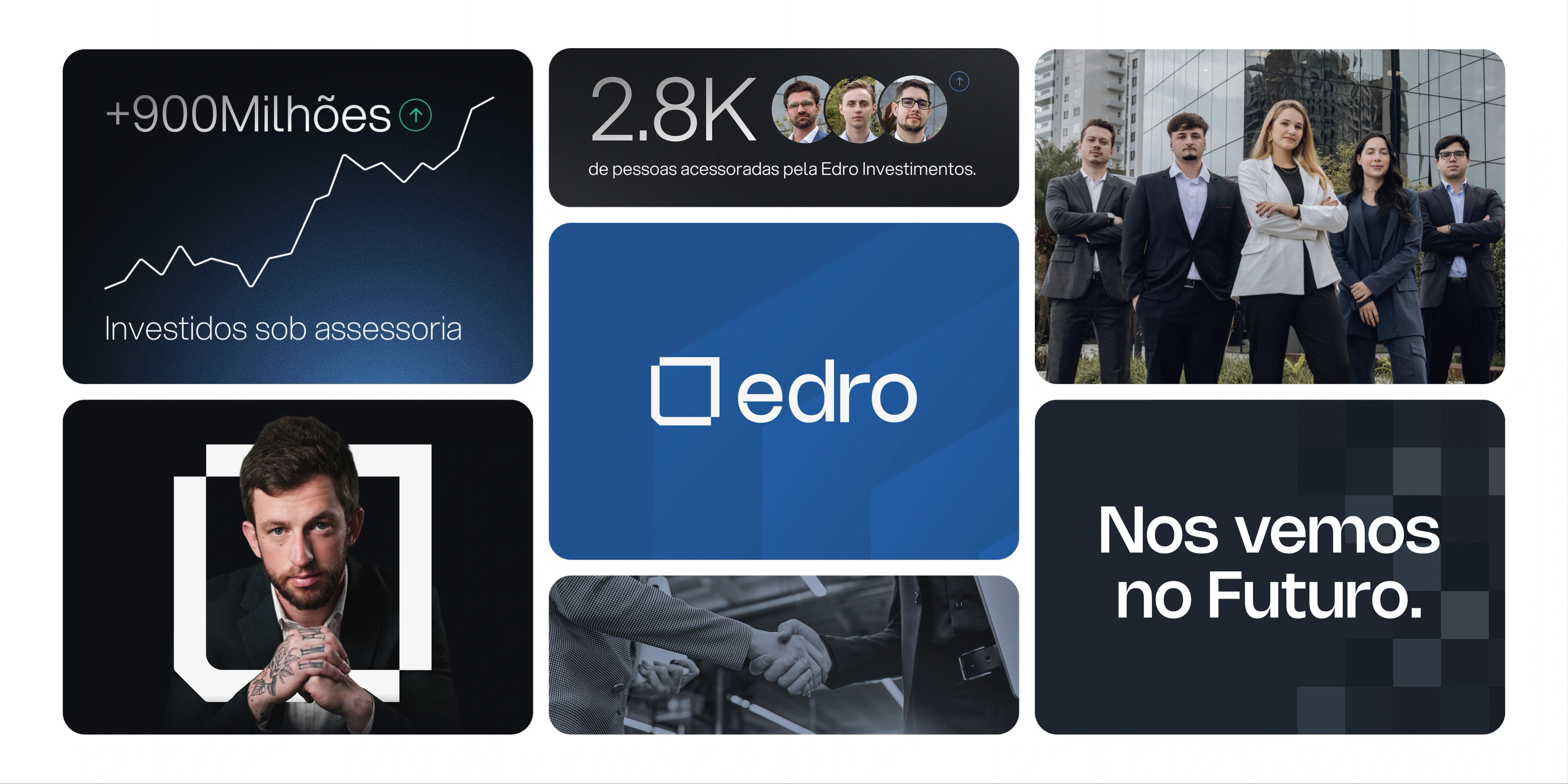 Peças da Edro para redes sociais